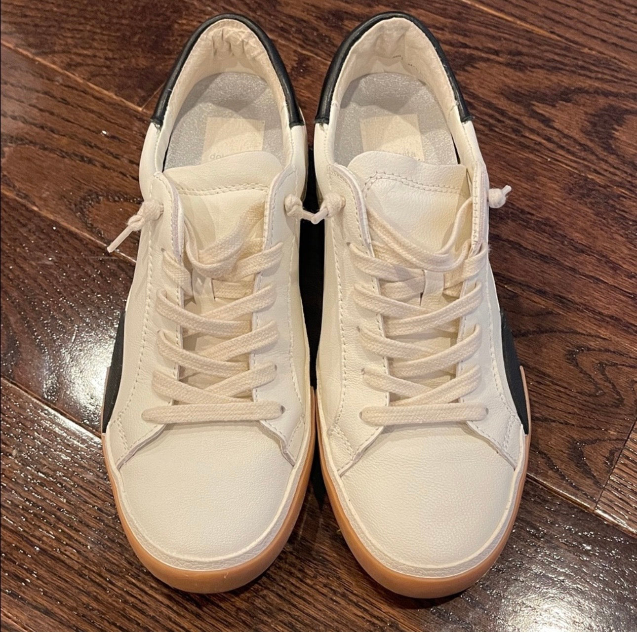 Dolce Vita Cream and Black Sneakers