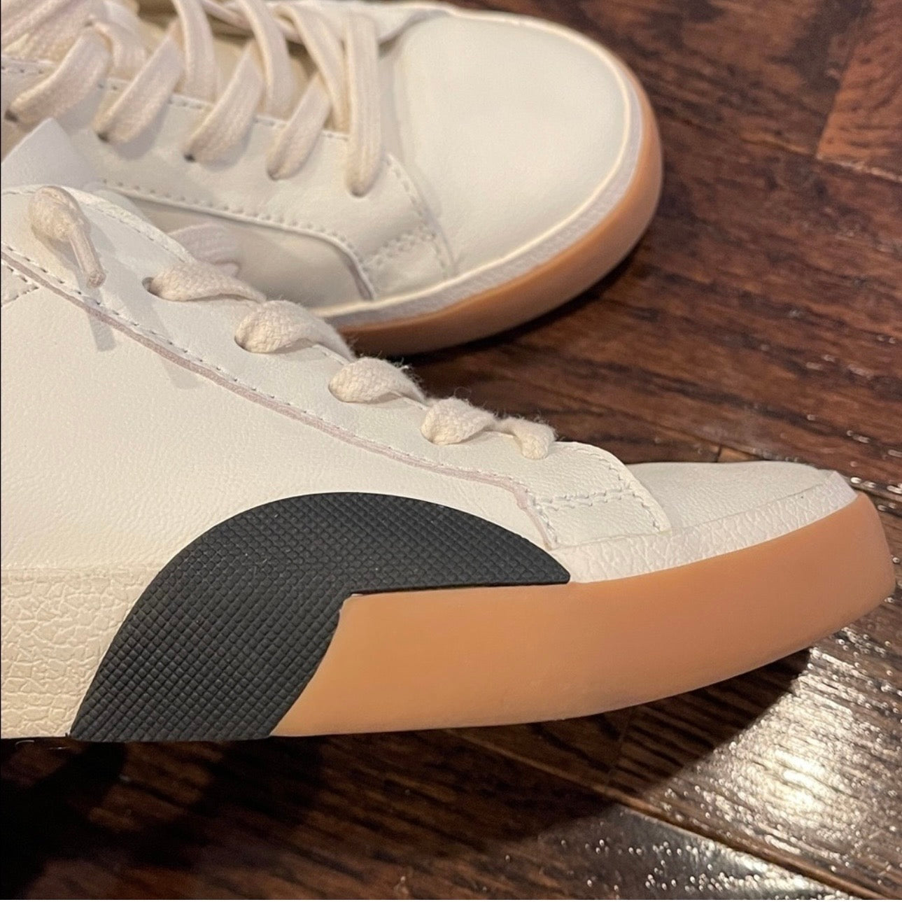 Dolce Vita Cream and Black Sneakers