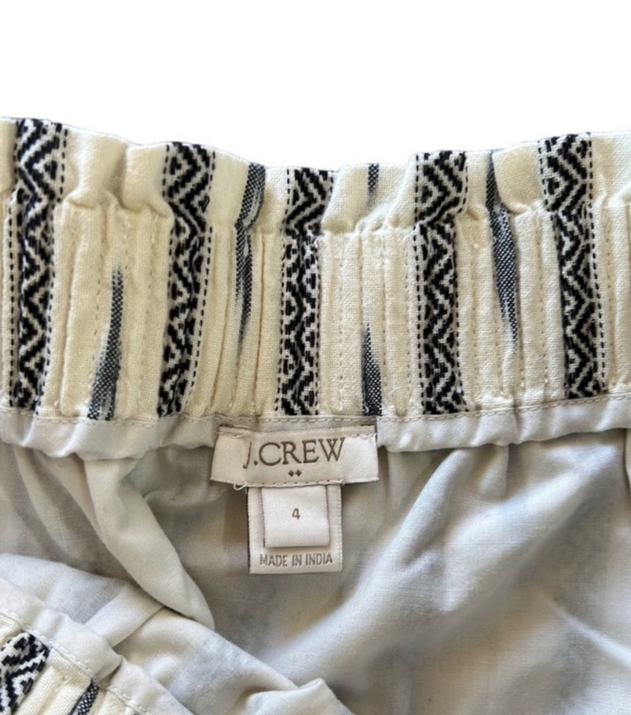 J. Crew Black and White Mini Skirt