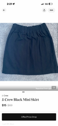J. Crew Black Mini Skirt