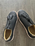Black tassel espadrille sneakers