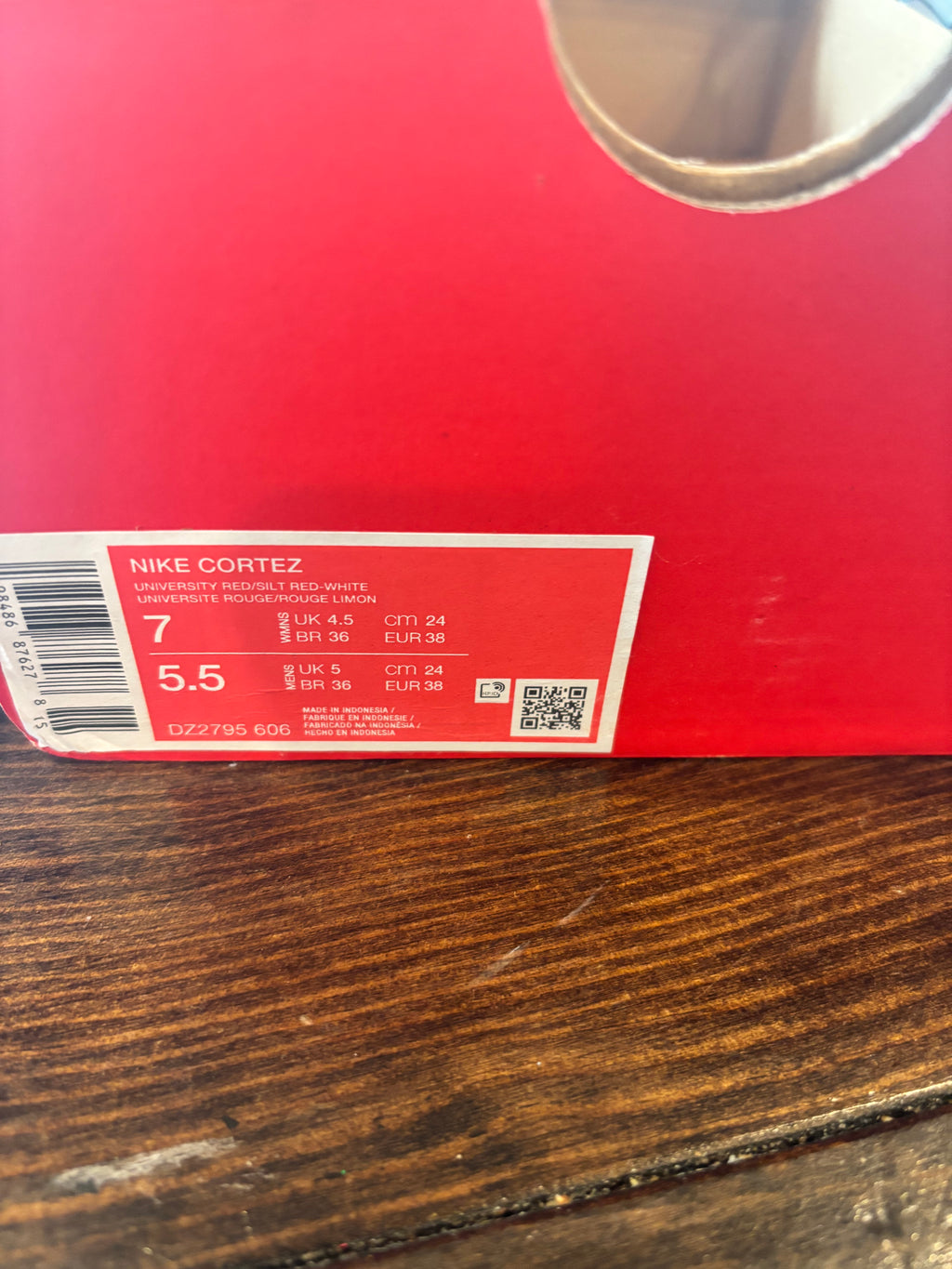 Nike Red and White Retro Runner Sneakers